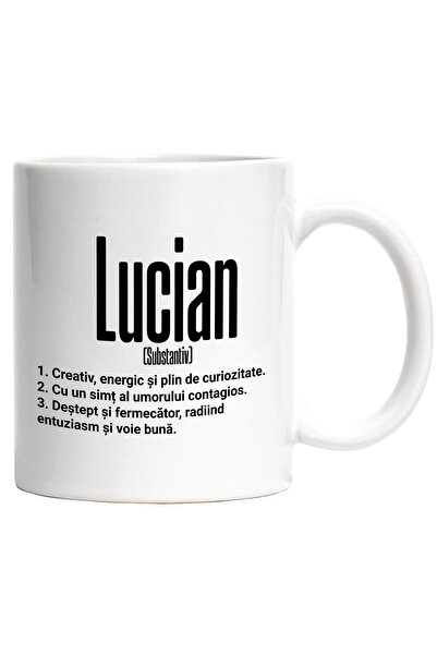 StoryGift Romania Cana Cu Numele Lucian, Cu Mesaj Motivational, Creativ, Ener...