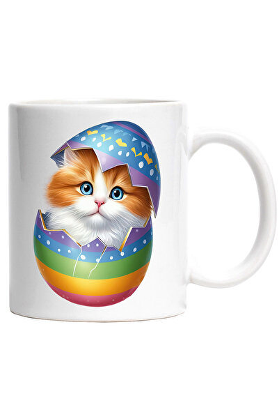 StoryGift Romania Cana cu o pisicuta surprinsa care iese dintr-un ou spart | ...