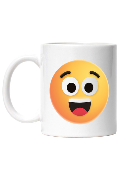 StoryGift Romania Cana Cu Emoticon, Emoji, Zambet Larg, Dinti, Multicolor 330...