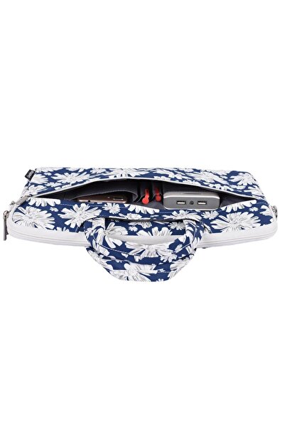 canvasartisan Geantă pentru laptop de 16 inch, design durabil din poliester cu fermoar, servietă (C22), albastră