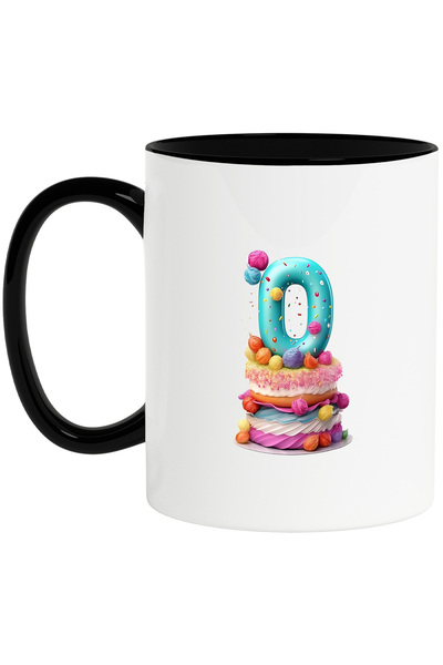 StoryGift Romania Cana cu un tort cu cifra 0, pentru copii, ilustratie, delic...