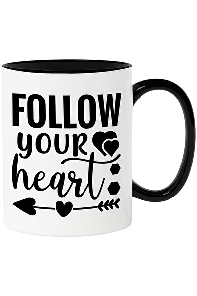 StoryGift Romania Cana cu inimioare si textul "Follow your heart" - urmeaza-t...