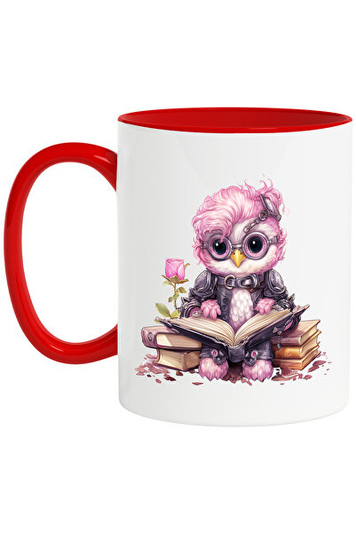 StoryGift Romania Cana cu o bufnita care tine o carte deschisa | ilustratie |...