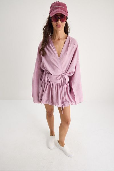 Bianco Lucci Set de kimono cu detaliu de dantelă pentru femei, cu fustă cu balon, de sus și de jos 60434 60283137