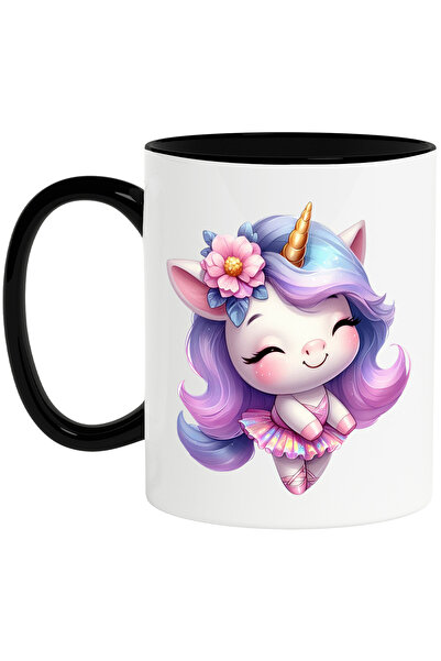 StoryGift Romania Cana cu un unicorn care danseaza balet, ilustratie, rochita...