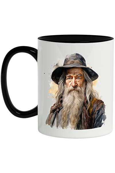 StoryGift Romania Cana Cu Dumbledore, Vrajitor, Harry Potter, Hogwarts, Multicolor 330 ml, Ceramic, Cu Maner Negru