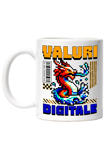 StoryGift Romania Cana Valuri Digitale dragon lume virtuala joc video, 330ml,...