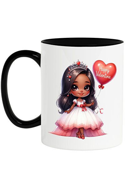 StoryGift Romania Cana cu o fetita care tine un balon cu mesajul "Happy Valen...