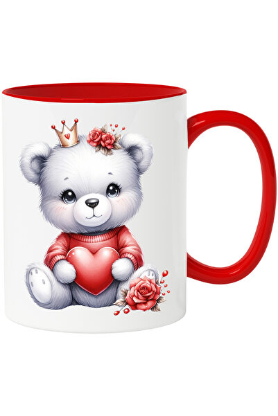 StoryGift Romania Cana cu un ursulet care tine o inima in brate | ilustratie ...