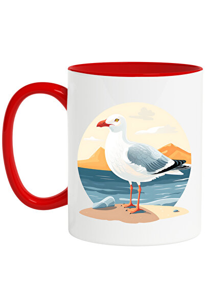 StoryGift Romania Cana cu un pescarus, ilustratie, apa, mare, pasare, cerc, m...