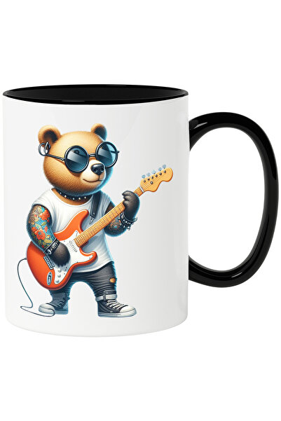 StoryGift Romania Cana cu un urs tatuat care canta la chitara | ilustratie | ...