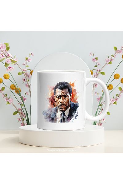 StoryGift Romania Cana Cu Neil deGrasse Tyson, Celebritate, Astrofizician, Multicolor 330 ml, Cera, Cu Maner Alb
