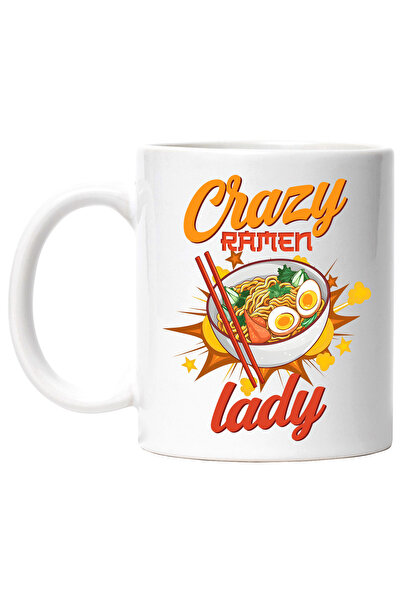 StoryGift Romania Cana cu mesajul "Crazy ramen lady", ilustratie, mancare, su...