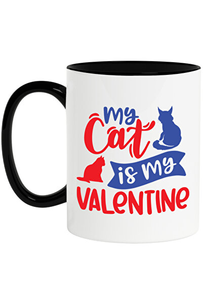 StoryGift Romania Cana cu 2 figuri de pisici si mesajul in engleza "My cat is...