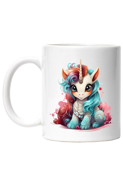 StoryGift Romania Cana cu un unicorn vesel | ilustratie | pete de culoare | f...