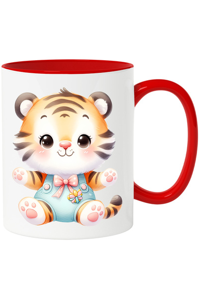 StoryGift Romania Cana cu un pui de tigru vesel | ilustratie | asteapta sa fi...