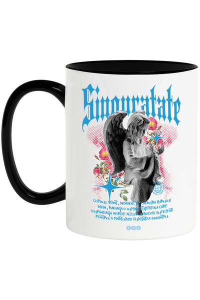 StoryGift Romania Cana Ingerul Singuratic - Copilul Sfant, 330ml, Ceramica cu...