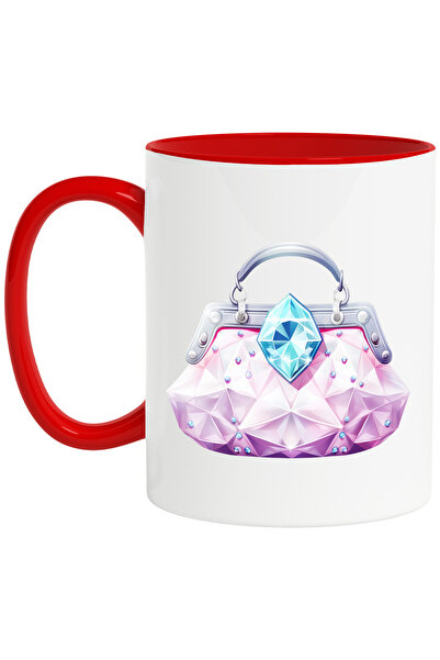 StoryGift Romania Cana cu o poseta stralucitoare | roz | ilustratie | diamant...