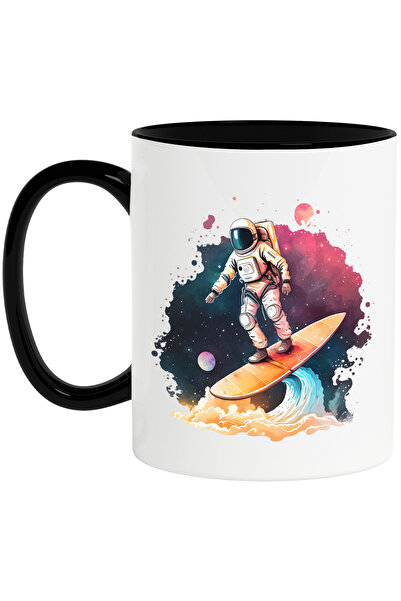 StoryGift Romania Cana cu un astronaut care se da cu placa de surf | ilustrat...