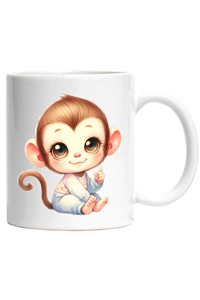 StoryGift Romania Cana cu o maimutica vesela care sta cuminte | ilustratie | ...