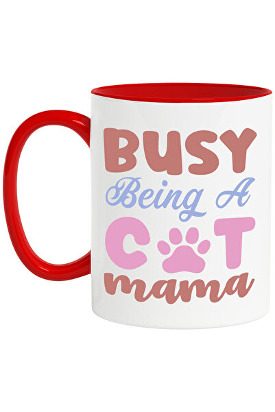 StoryGift Romania Cana cu mesajul "Busy being a cat mama" - ocupata sa fie o ...
