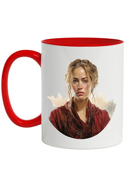StoryGift Romania Cana Cu Game Of Thrones, Personaj, Cersei Lannister, A Song Of Ice And Fire, Ser, Cu Maner Rosu