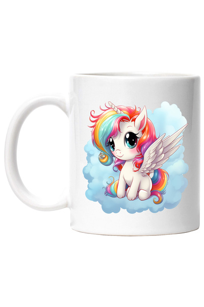 StoryGift Romania Cana cu un unicorn cu aripi | ilustratie | norisor | alb | ...
