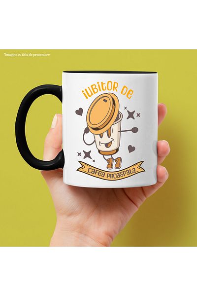 StoryGift Romania Coffee Cup Dancing Lover Fresh Coffee, 330ml, Ceramic with Handle Ne, With, STG