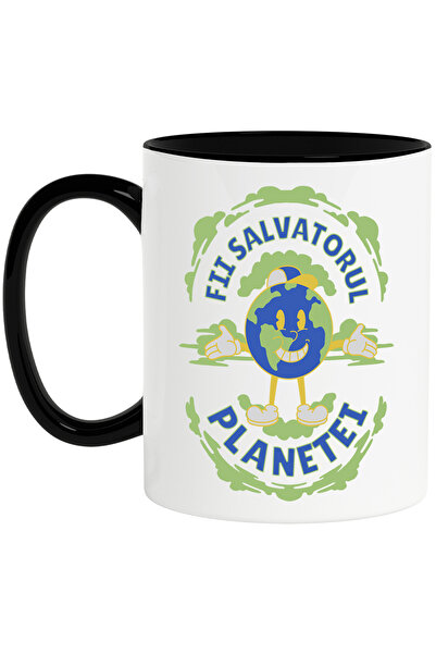 StoryGift Romania Cana fii salvatorul planetei poluare reciclare , 330ml, Cer...