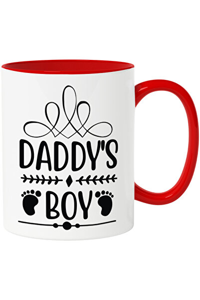 StoryGift Romania Cana cu urme de pasi si textul "Daddy's boy" - baiatu' tate...