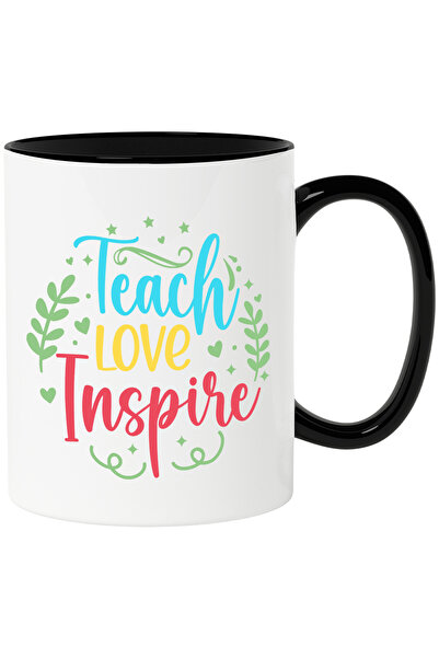 StoryGift Romania Cana cu textul in engleza "Teach, love, inspire" - preda iu...