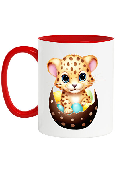 StoryGift Romania Cana cu un pui de tigru care iese dintr-un ou spart | ilust...