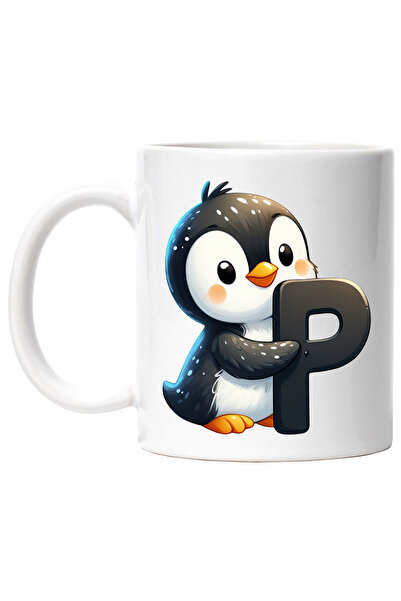 StoryGift Romania Cana cu un pinguin cu litera "P", ilustratie, pentru copii,...