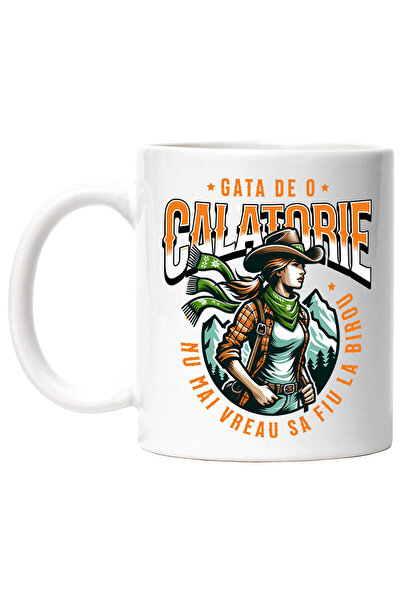 StoryGift Romania Cana cu Fata Cu palarie Si Rucsac Aventura Intre munti Text...