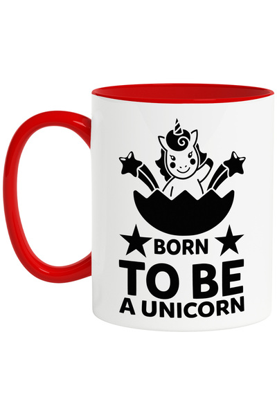 StoryGift Romania Cana cu o figura de unicorn si textul "Born to be an unicor...