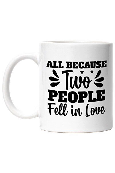 StoryGift Romania Cana cu textul in engleza "All because two people fell in l...
