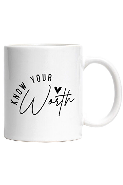 StoryGift Romania Cana cu inimioara si textul "Cunoaste-ti valoarea" cu Maner...