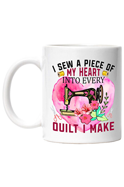 StoryGift Romania Cana cu mesajul "I sew a piece of my heart into every quilt...