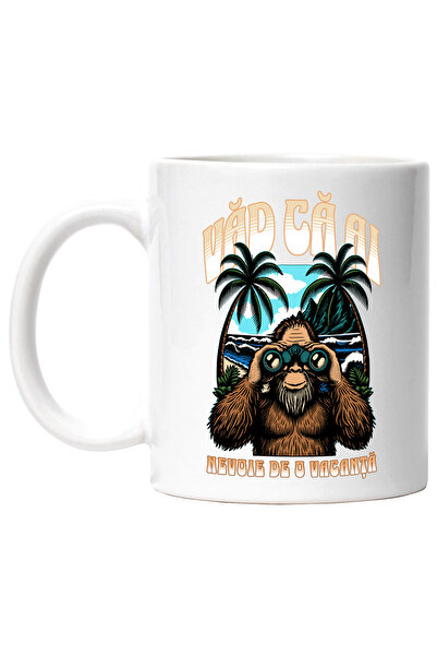 StoryGift Romania Cana Gorila cu binoclu Văd că ai nevoie de vacanță, 330ml, ...