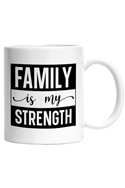StoryGift Romania Cana cu textul in engleza "Family is my strength" - familia...