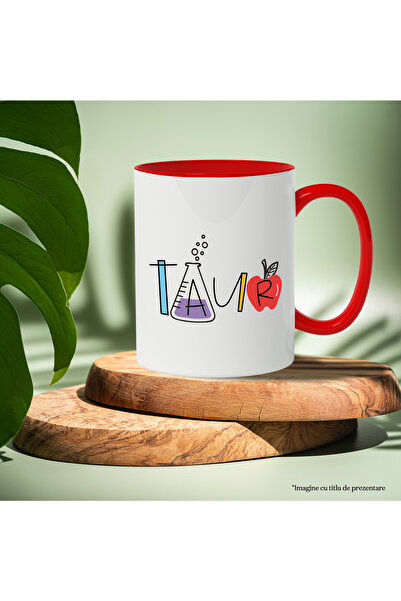 StoryGift Romania Mug With Name Taurus, School, Chemistry, Materials, Algebra, Geometry, 330ml, Ceramic, With,STG