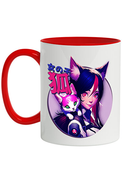 StoryGift Romania Cana Fata Anime, Pisica, Japonia, China, Colorat, Creativ, ...