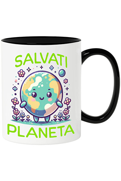 StoryGift Romania Cana salvati planeta pamanat fericit poluare, 330ml, Cerami...