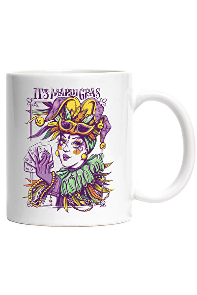 StoryGift Romania Cana Cu Mesaj In Engleza It's Mardi Gras, Clovn, Carnaval, ...