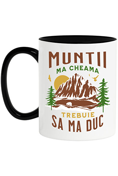 StoryGift Romania Cana cu Munte Inalt Apus De Soare Text Muntii Ma Cheama Tre...