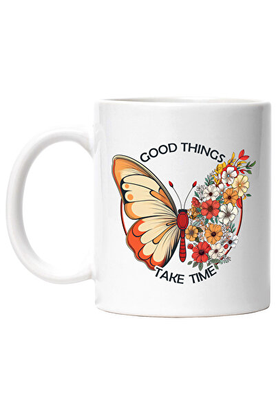 StoryGift Romania Cana cu mesajul "Good things take time", ilustratie, motiva...