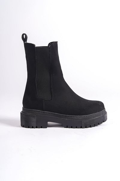Zerenyus Lorax Laceless Elastic Γυναικείες Μπότες - Μαύρο Suede