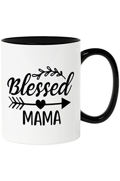 StoryGift Romania Cana cu inimioara si textul "Blessed mama" - mama binecuvan...