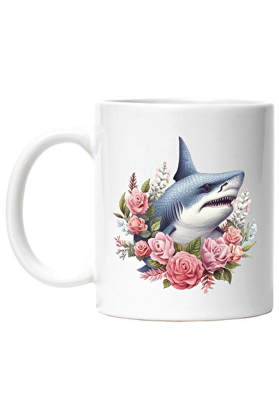 StoryGift Romania Cana cu un rechin furios | ilustratie | trandafiri | flori ...