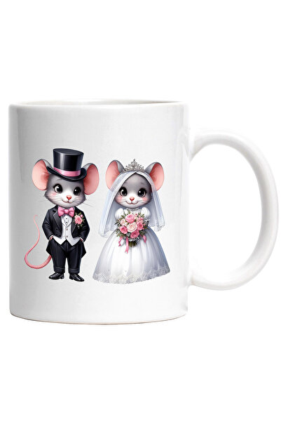 StoryGift Romania Cana cu 2 soareci la nunta | casatorie | rochie de mireasa ...